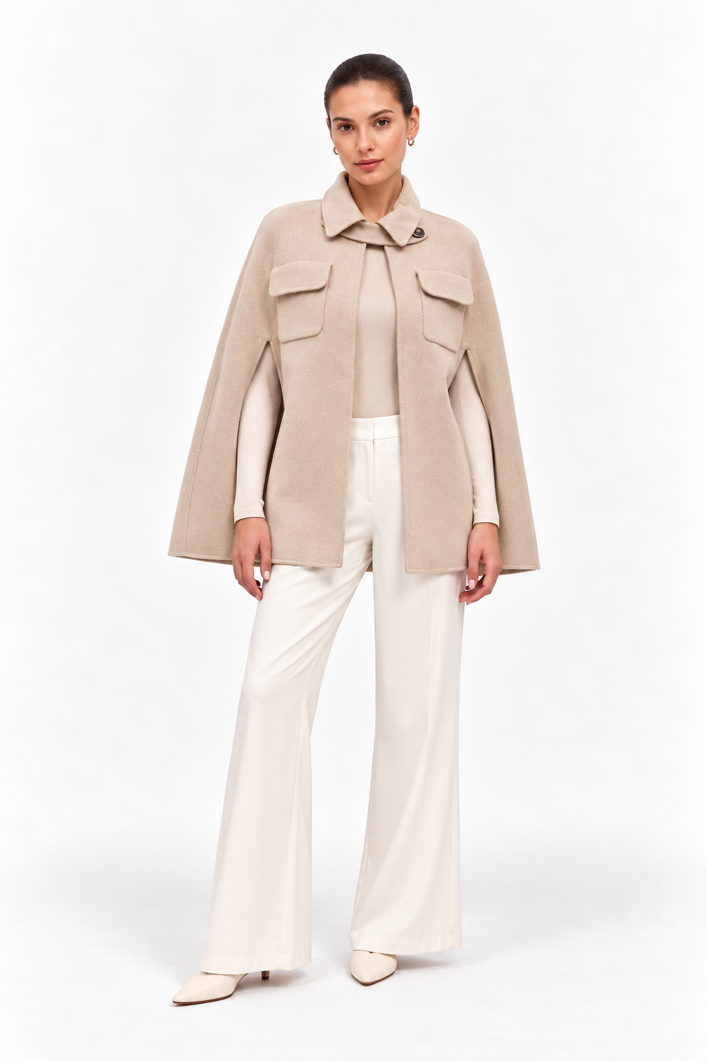 The Pierre Oatmeal Cape Coat | Women’s Winter Cape