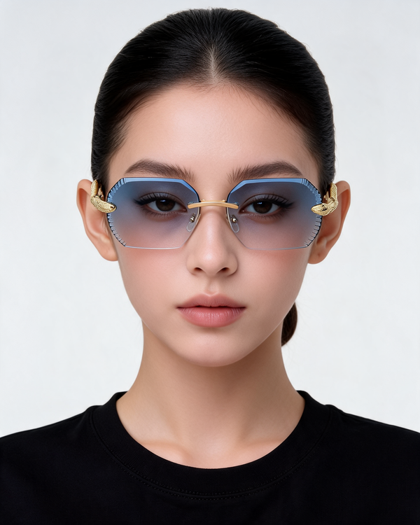 Rimless UV Protective Sunglasses