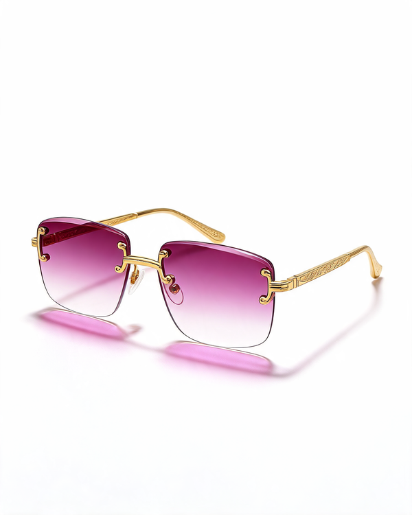 Rimless Gradient Tinted Sunglasses