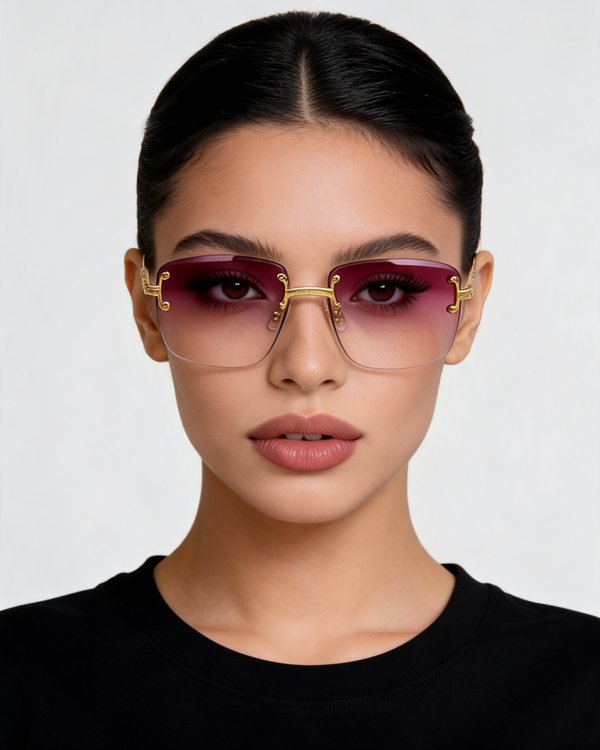 Rimless Gradient Tinted Sunglasses
