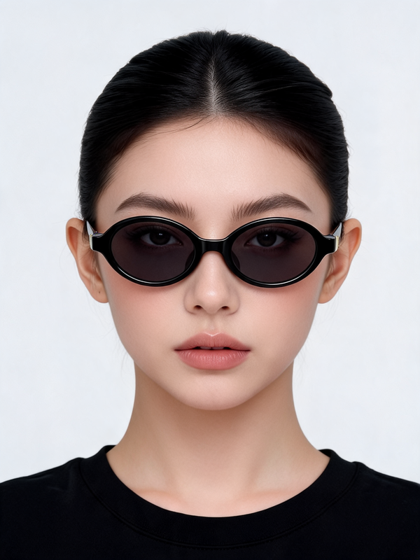 Retro Oval Frame Sunglasses