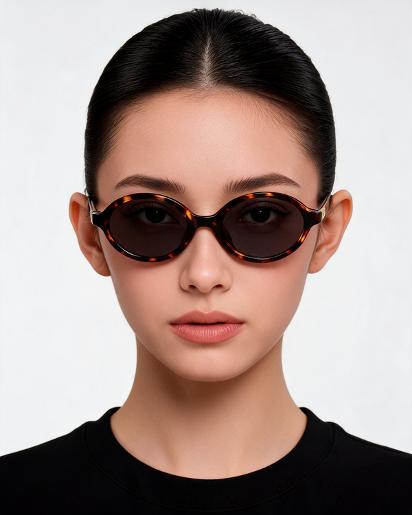 Retro Oval Frame Sunglasses
