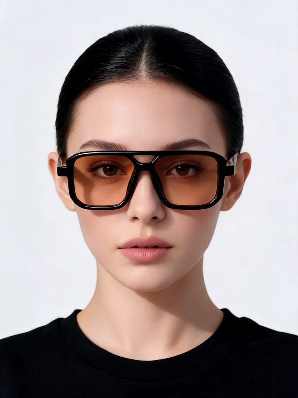 Oversized Square Sunglasses with Gradient Lenses