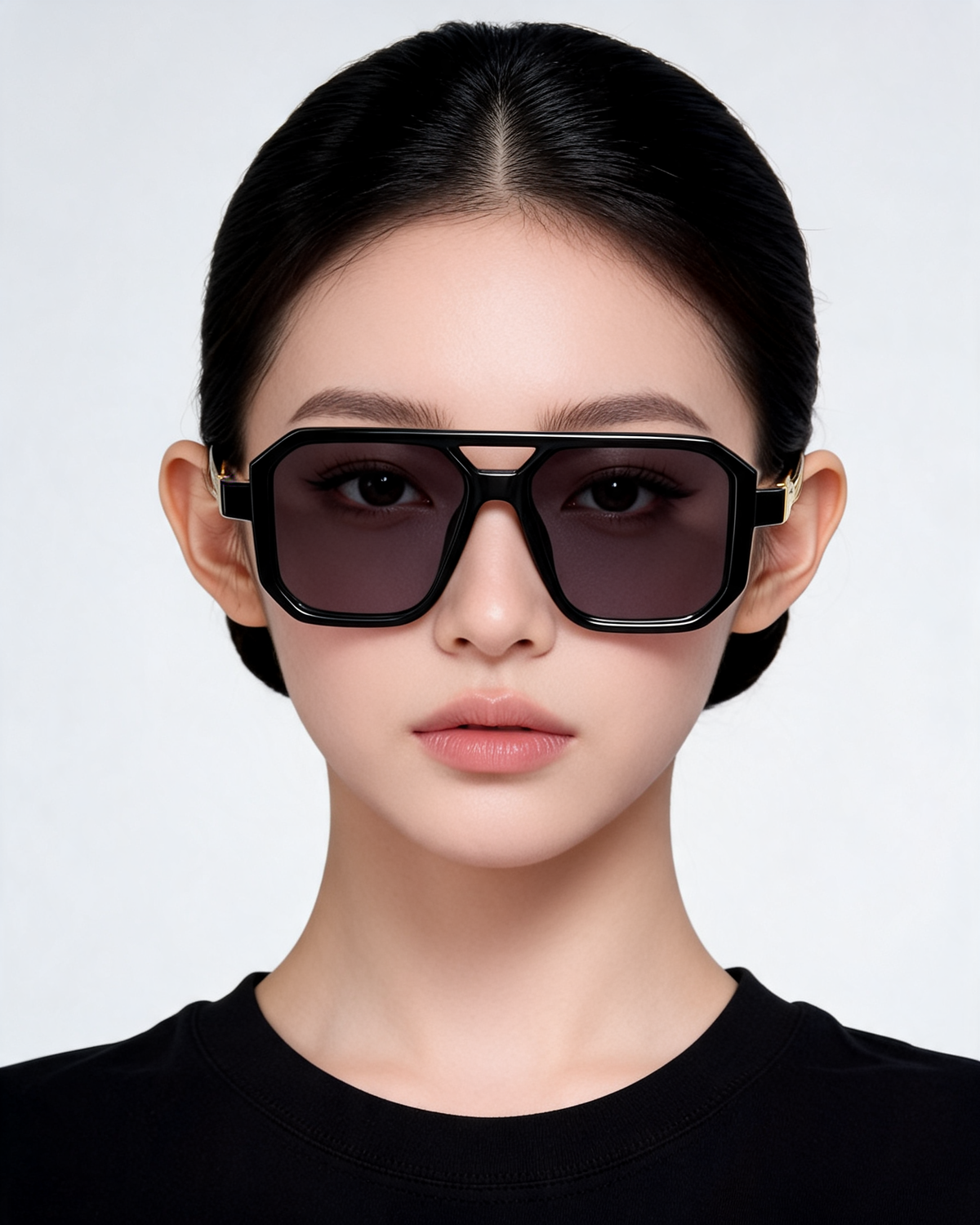 Oversized Square Sunglasses with Gradient Lenses