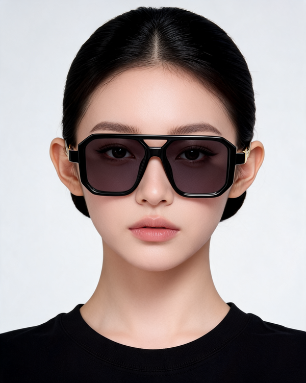 Oversized Square Sunglasses with Gradient Lenses