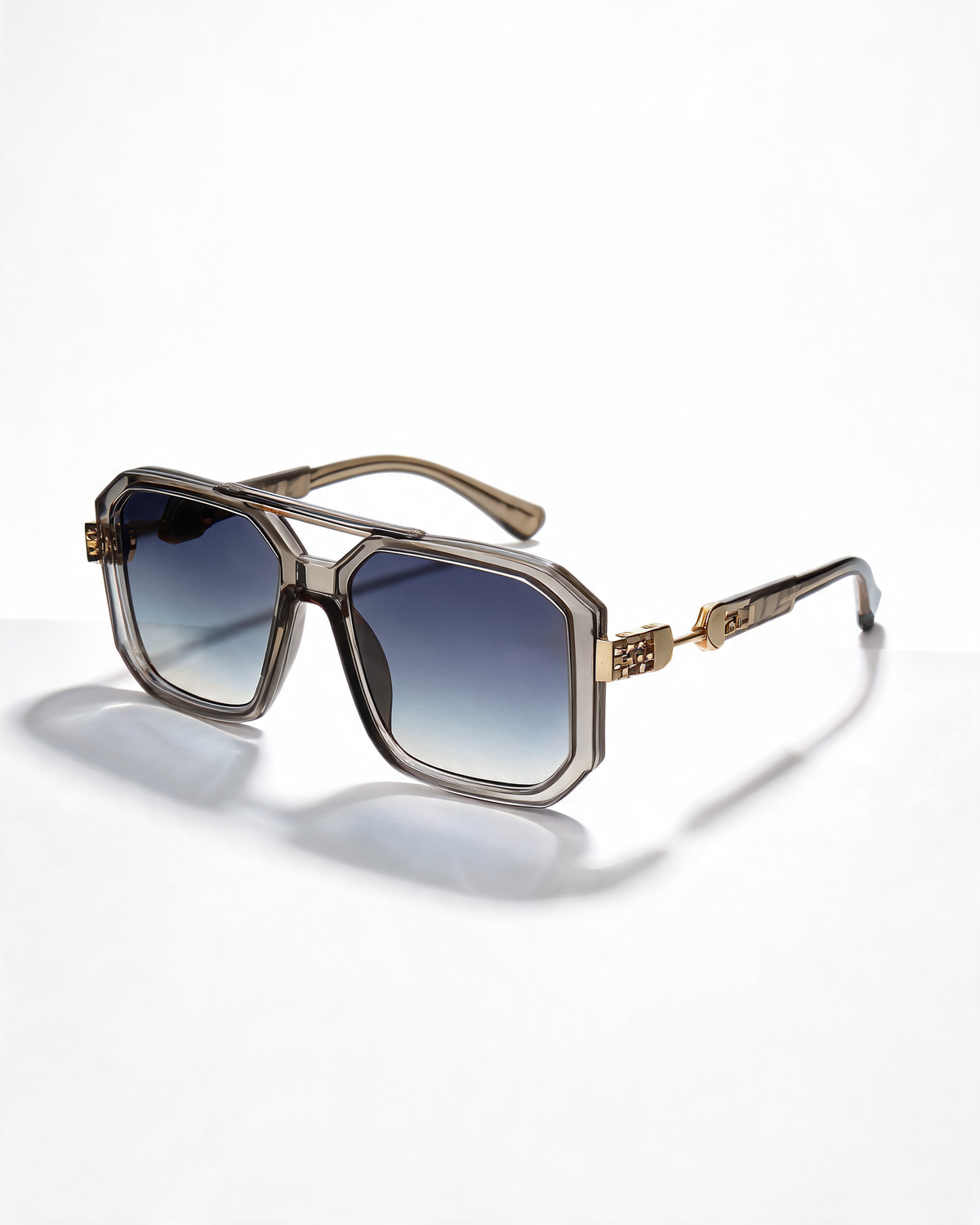 Oversized Square Sunglasses with Gradient Lenses